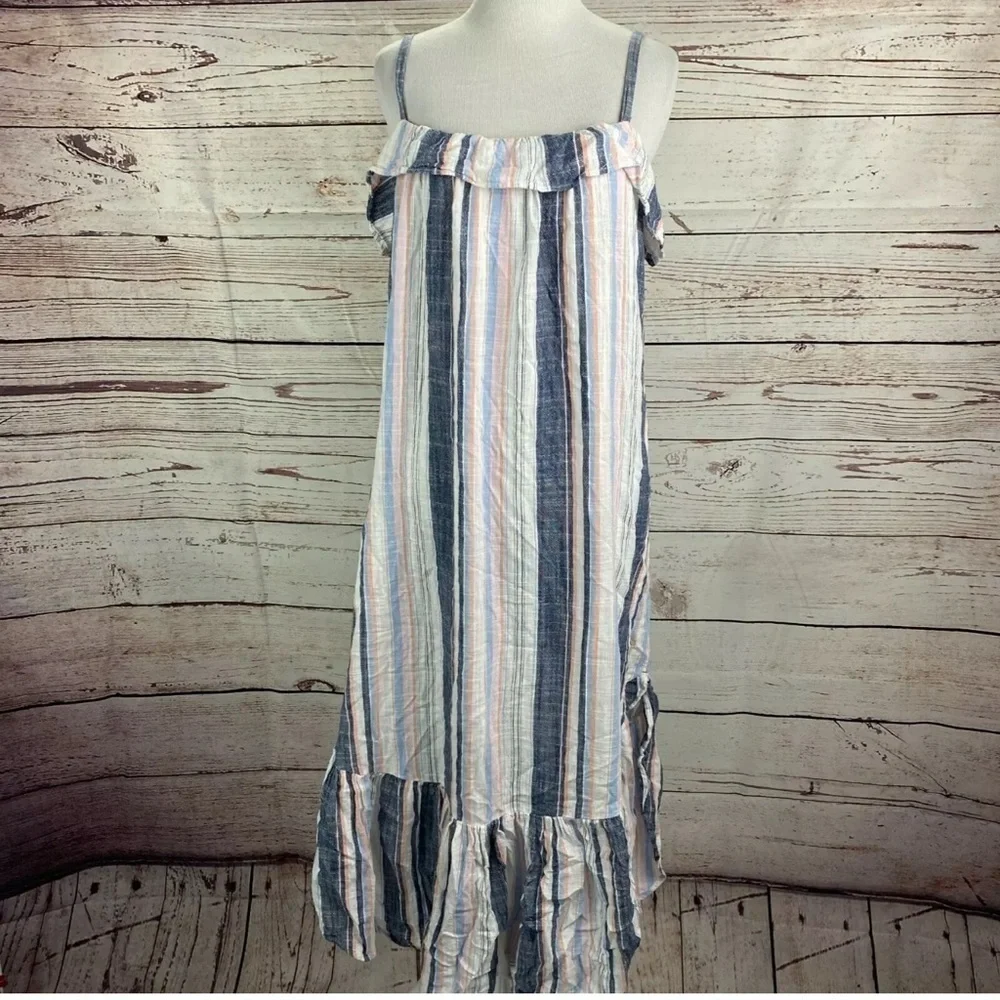 Xirena Rumer Rainbow Stripe Ruffle Dress - Picture 5 of 10